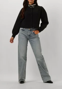 SUMMUM e tops & t-shirts turtle neck top sheer jersey stripe zwart Clearance