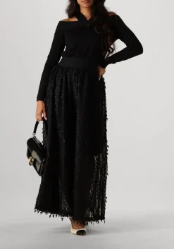 SUMMUM e trui bare shoulder top dull zwart Clearance