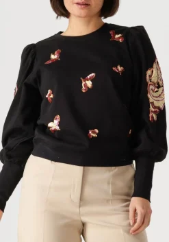 SUMMUM e trui puff sleeve embellished sweater zwart Sale