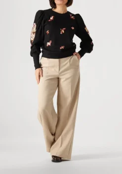 SUMMUM e trui puff sleeve embellished sweater zwart Sale