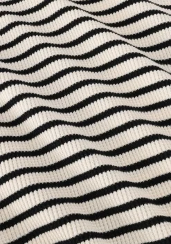 SUMMUM e t-shirt boxy top stripe waffle zwart Hot