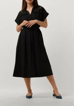 SUNCOO e midi jurk coco zwart Clearance