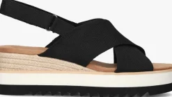 TOMS e platte sandalen diana crossover zwart