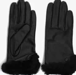 UGG e handschoenen leather sheepskin vent glove zwart Outlet