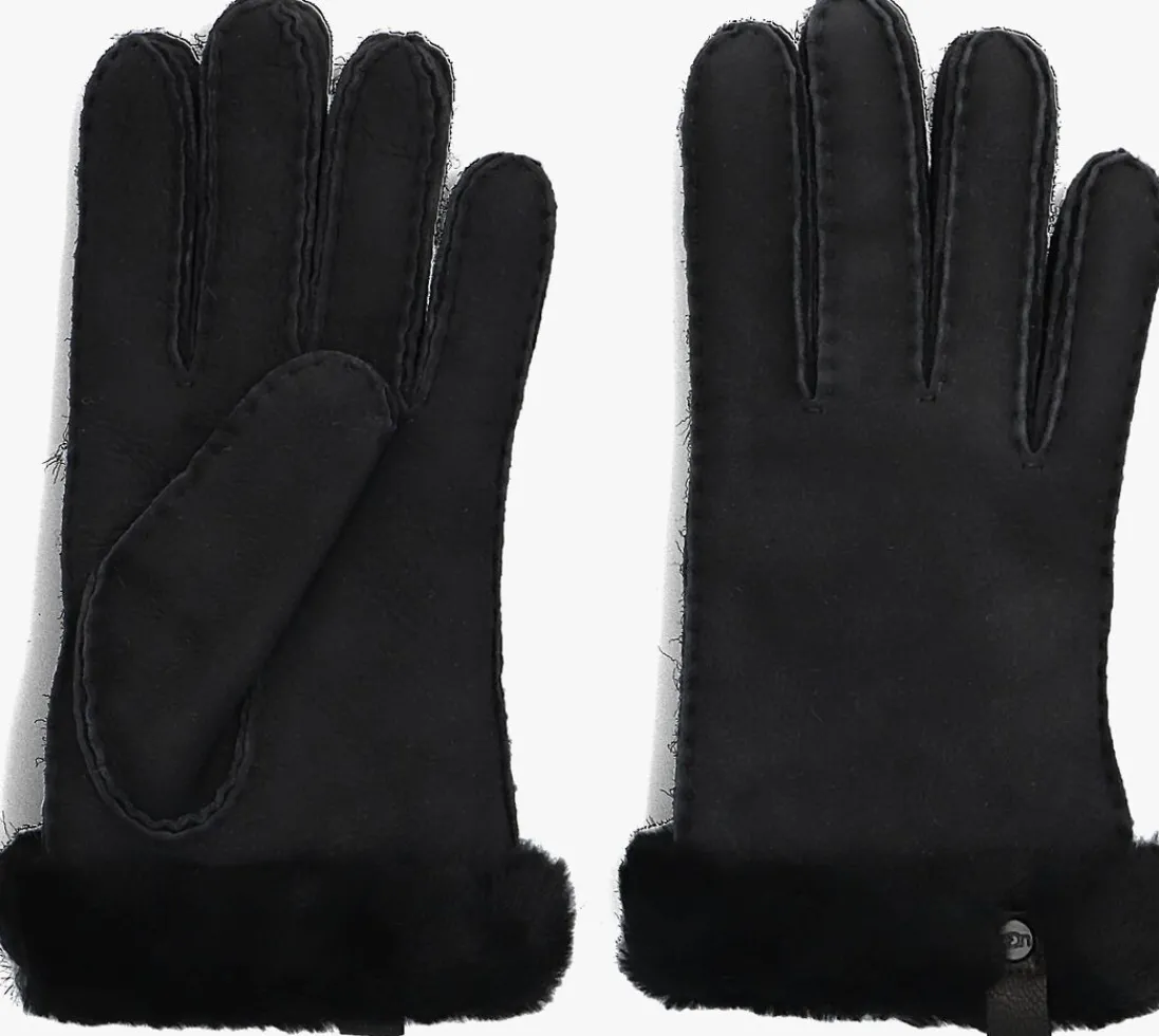 UGG e handschoenen shorty glove w leather trim zwart Online