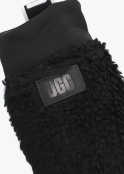 UGG e handschoenen sherpa mitten w logo tape zwart Discount