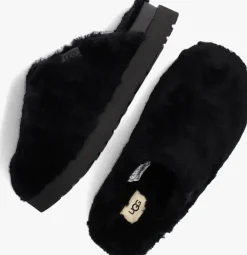UGG e pantoffels w fuzz sugar slide zwart Discount