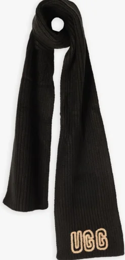 UGG e sjaal u chunky crafted rib scarf zwart Outlet