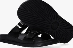 UGG e slippers m wainscott buckle slide zwart Sale