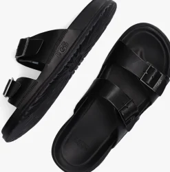 UGG e slippers m wainscott buckle slide zwart Sale
