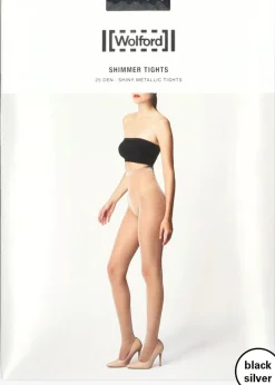 WOLFORD e panty's shimmer tights zwart Outlet